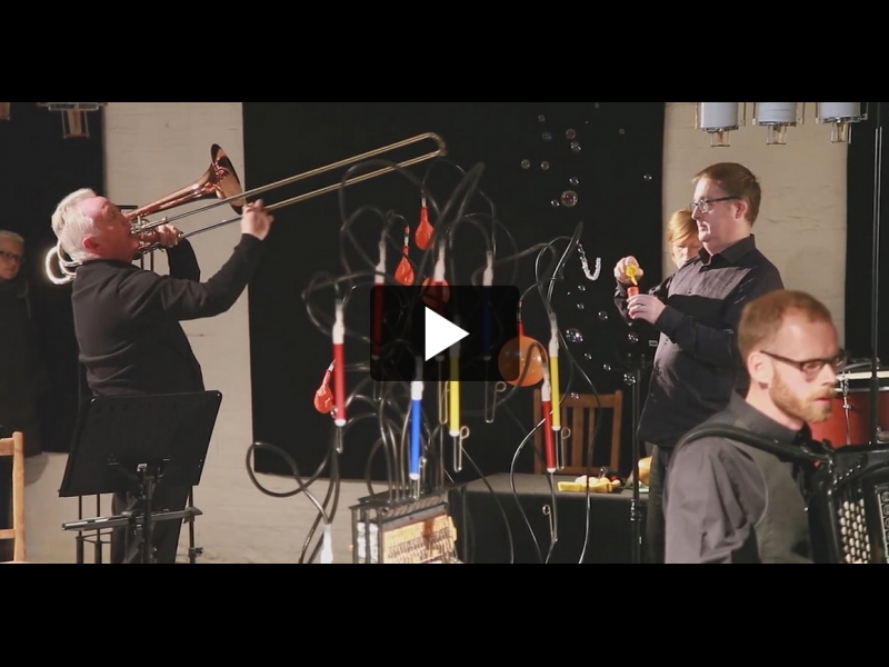 playing music with unusually created instruments